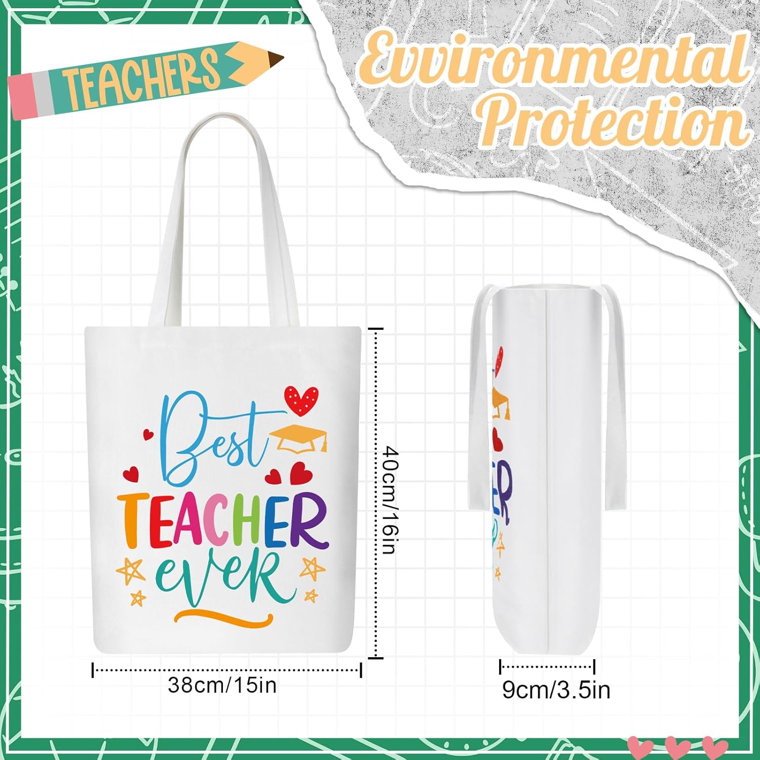 Teacher Appreciation Gift Teacher Tote Bags for Women Tote Reusable Bags Back to School First Day of School