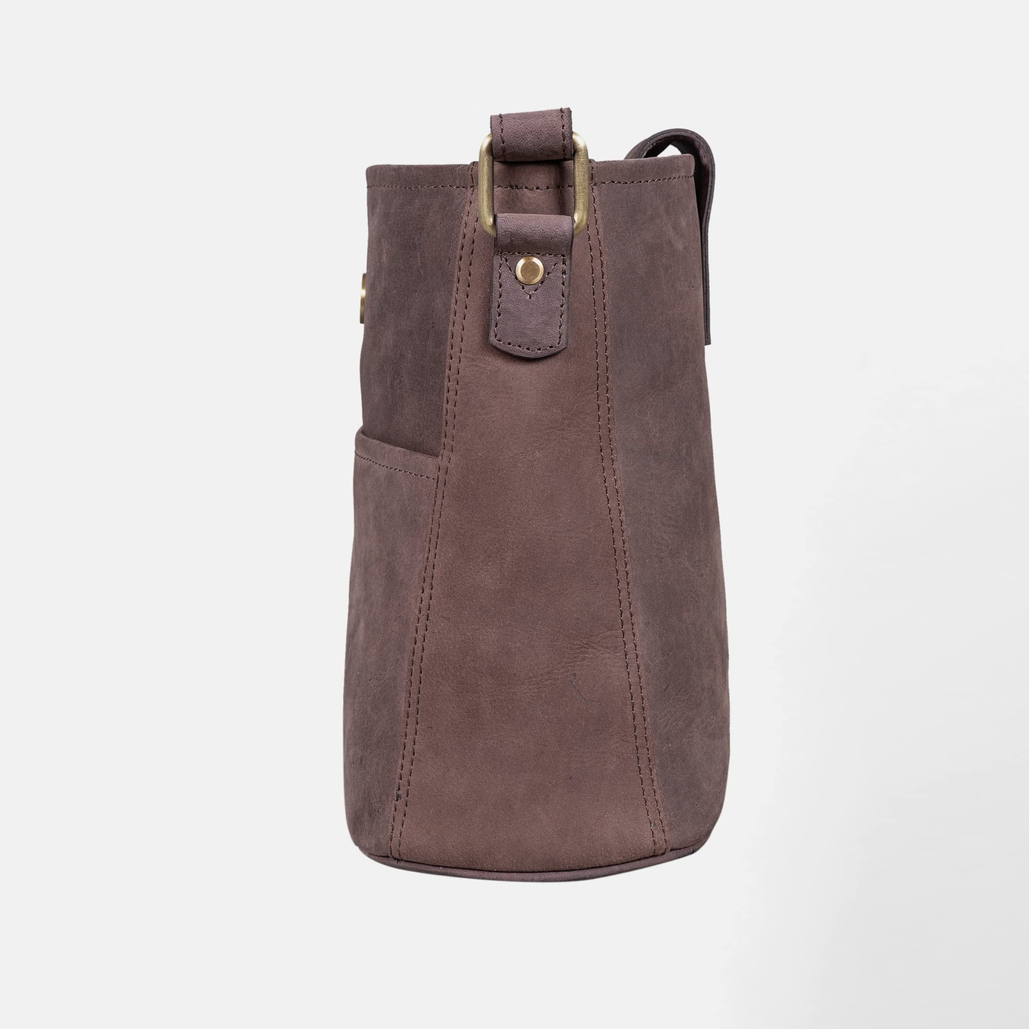 LEABAGS Leder Handtasche Damen I Premium Echtleder Umhängetasche I Damen Schultertasche I Damentasche I Tragetasche für Arbeit Uni Schule Freizeit