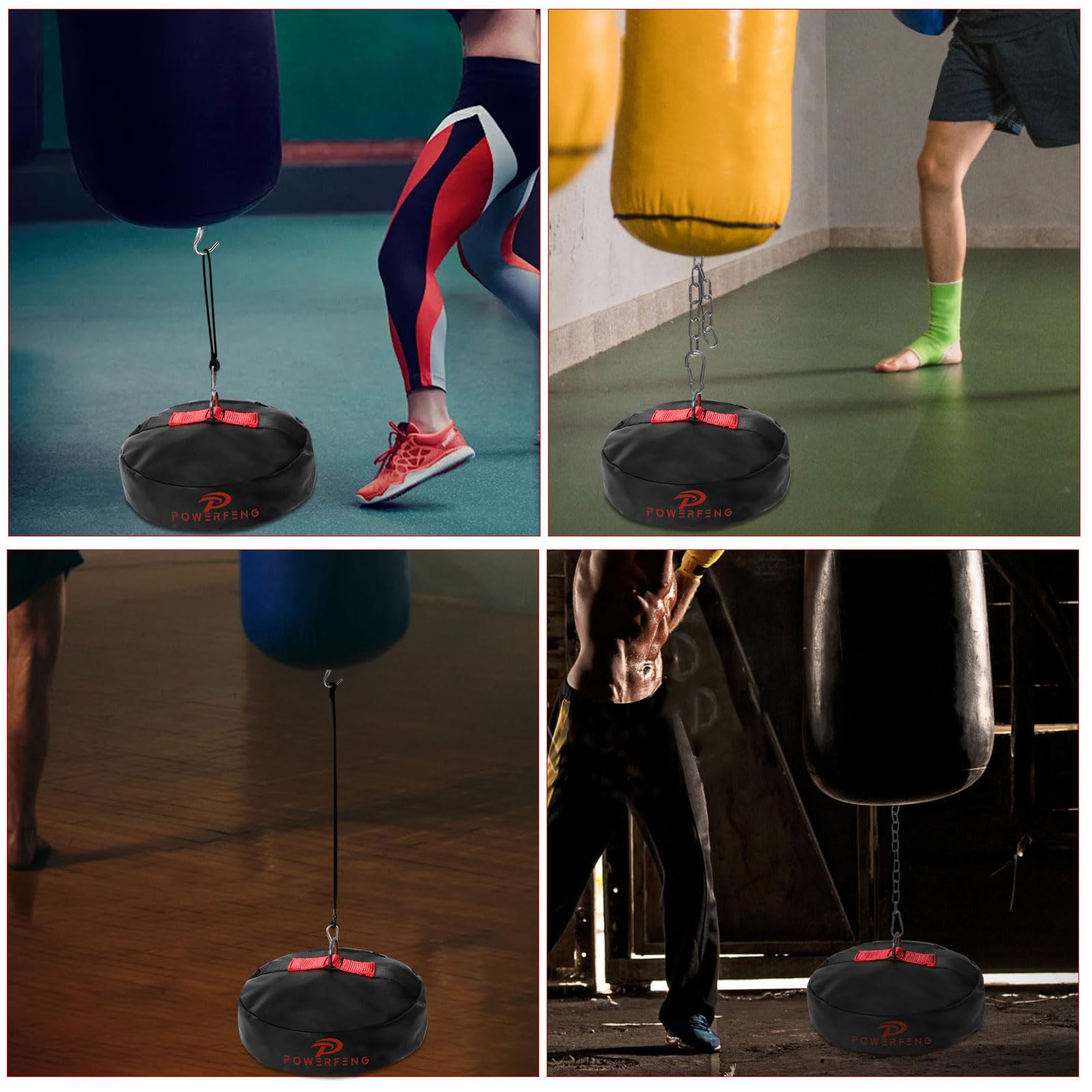 Doppelendiger robuster Sackanker: Robuster Bodenanker für Boxsäcke – Boxsack-Ständer, Gewicht, Boxzubehör, Kerntraining, Gewichtstasche für Fitnessstudio, Zuhause