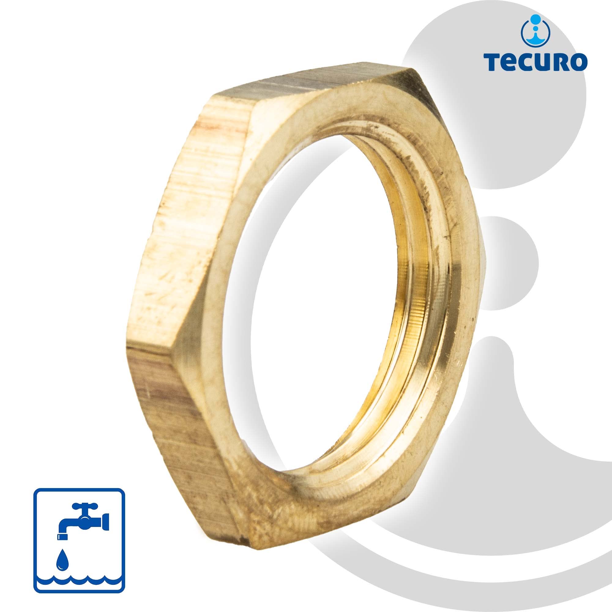 tecuro Mf binnendraad Rp 1 1/4 (5/4) inch, messing blank CW617N