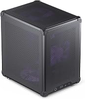 JONSBO C6 Black Mini Micro ATX Mesh PC Case - Tool-Free Compact Desktop Chassis, 255mm GPU Support, 75mm Cooler, Superior Airflow