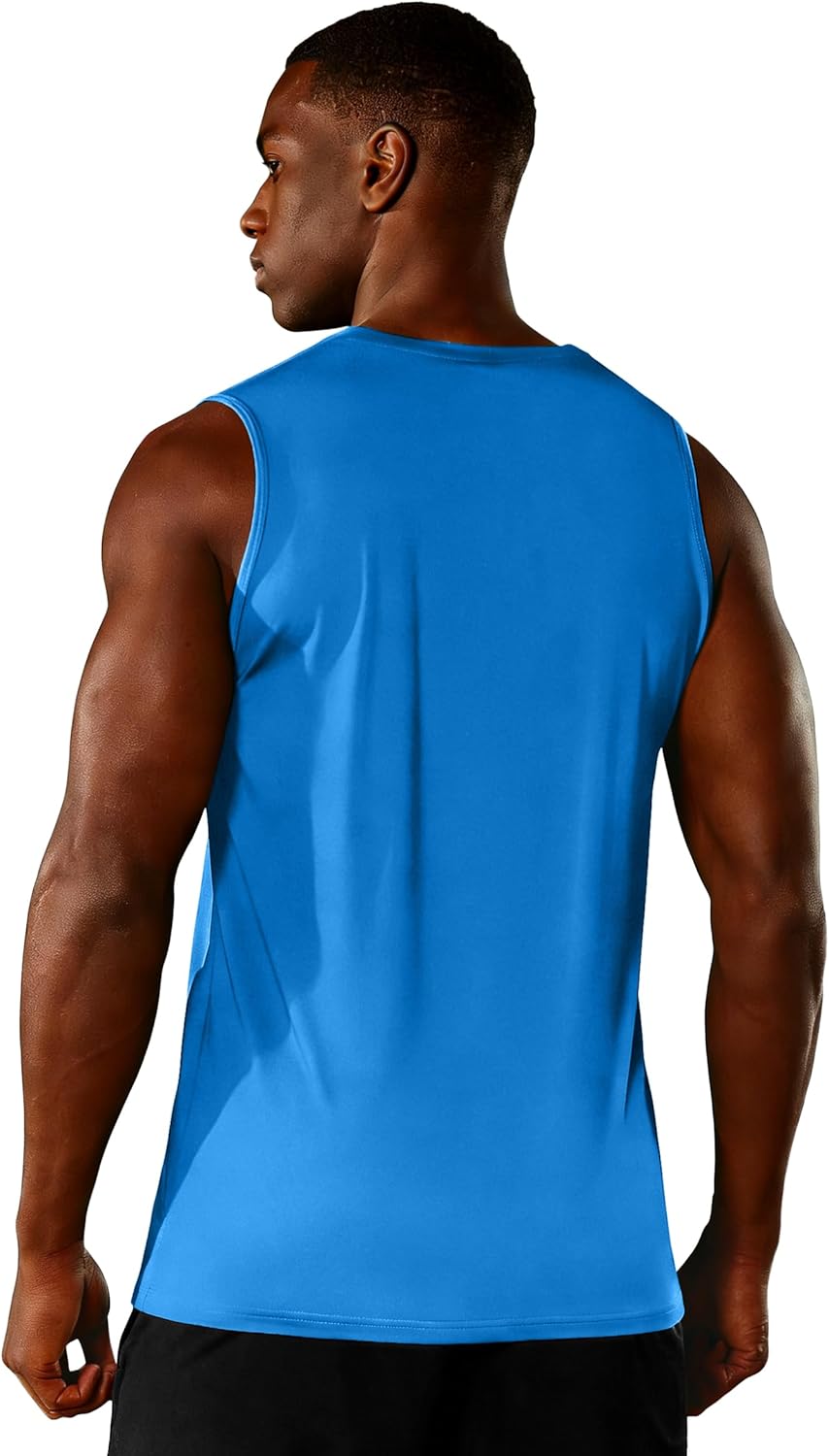 ZITY Men's Sleeveless Shirts Quick Dry Tank Tops UPF 50+ Workout Gym Muscle Shirts for Running Bodybuilding Summer Beach - Image 2