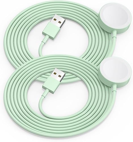 Miniatura 22 de Paquete de 2 cargadores actualizados para Apple Watch, cargador USB magnético inalámbrico rápido compatible con iWatch Ultra/Series