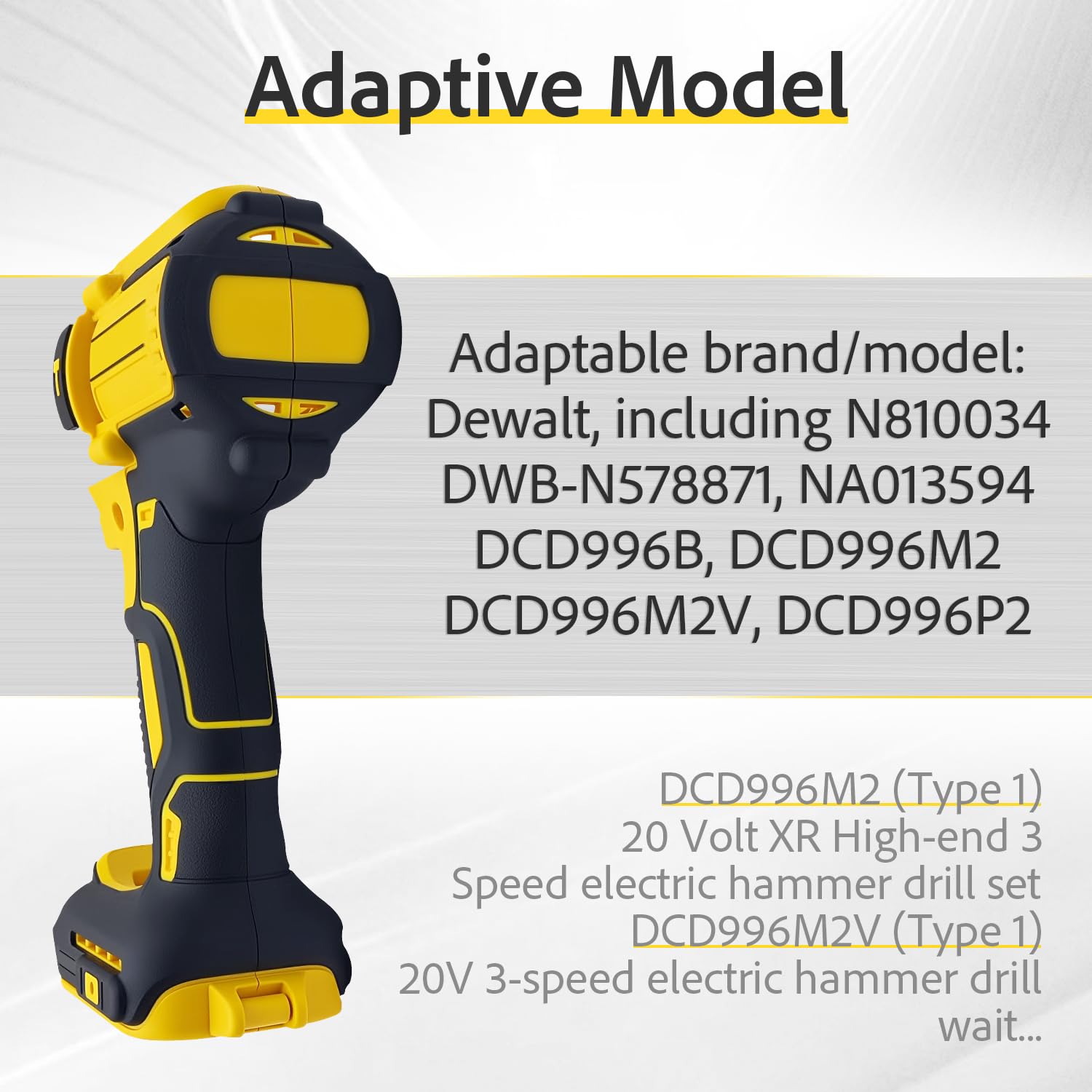 Ersatz-Kunststoffgehäuse Für DeWalt Bohrhammer DCD996 – Teilenummer N578871