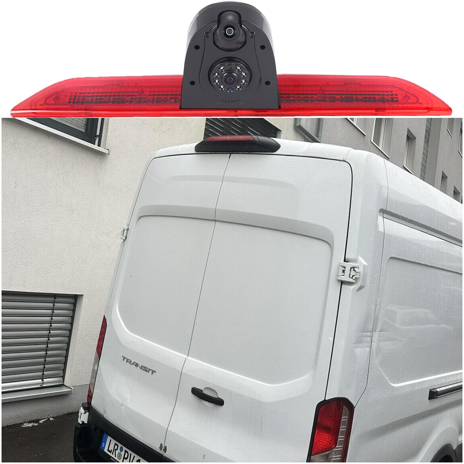 Super HD Third światło hamowania Brake Light soczewki podwójna kamera cofania pasuje do Ford Transit 3 Van Transporter 2014-2015, wodoszczelna