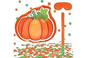 Whaline Fall Pumpkin Pinata Set with Stick Blindfold Confetti: Enrich Your Autumn Celebrations