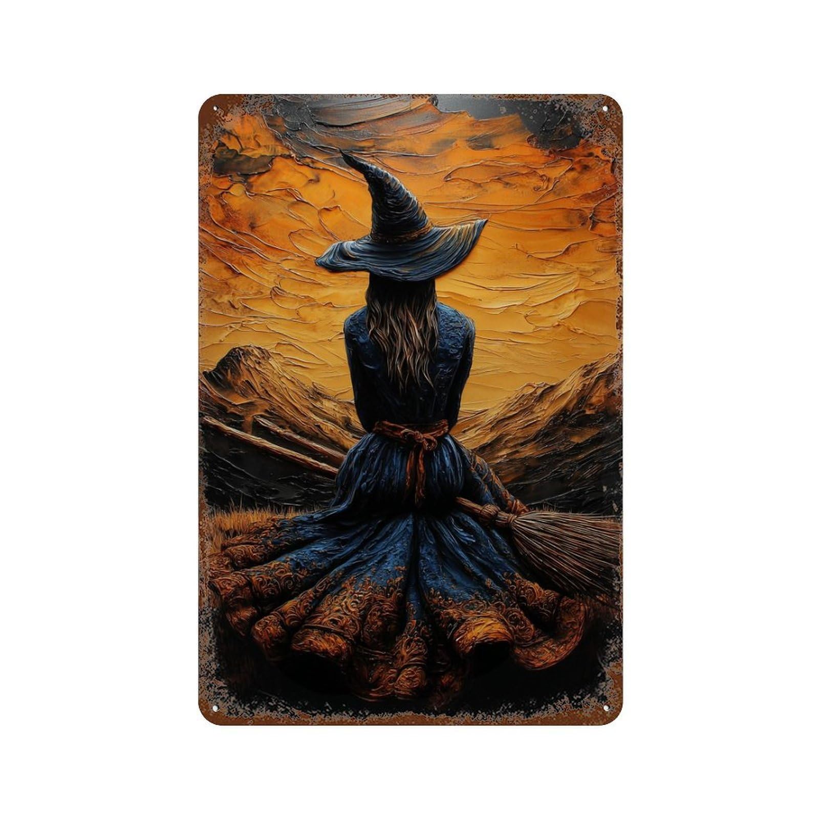 Garage Style Enchanted Witch's Journey -1 Rusty Metal Tin Sign 11.8"x7.9", Classic Wall Plaque for Bar And Workshop