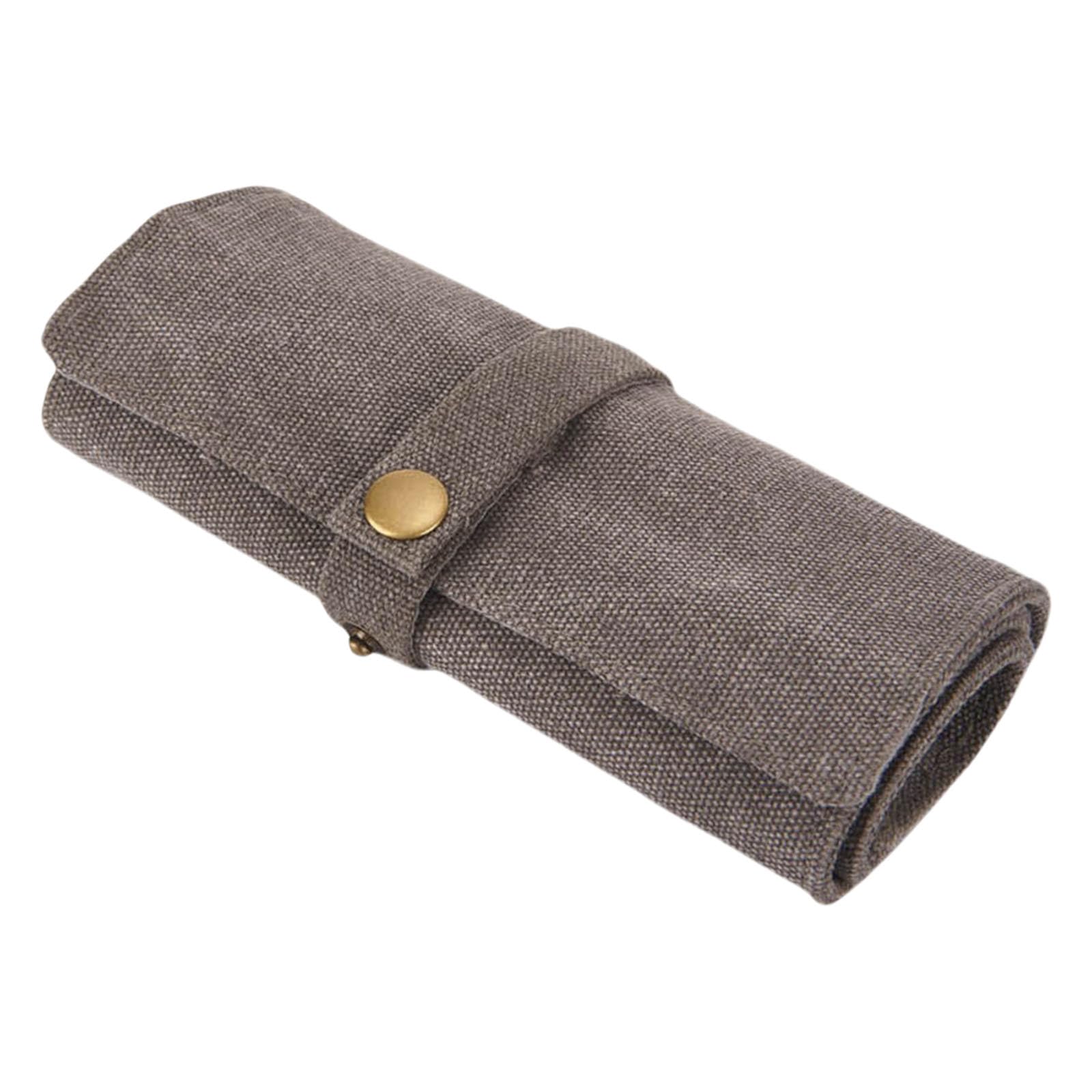 Jazuaiao Practical Travel Friendly Watch Band Organizers Foldable Cotton Canvas Case Holds 10 Straps for Smartwatch Accessories Cotton Canvas Watch Band Case