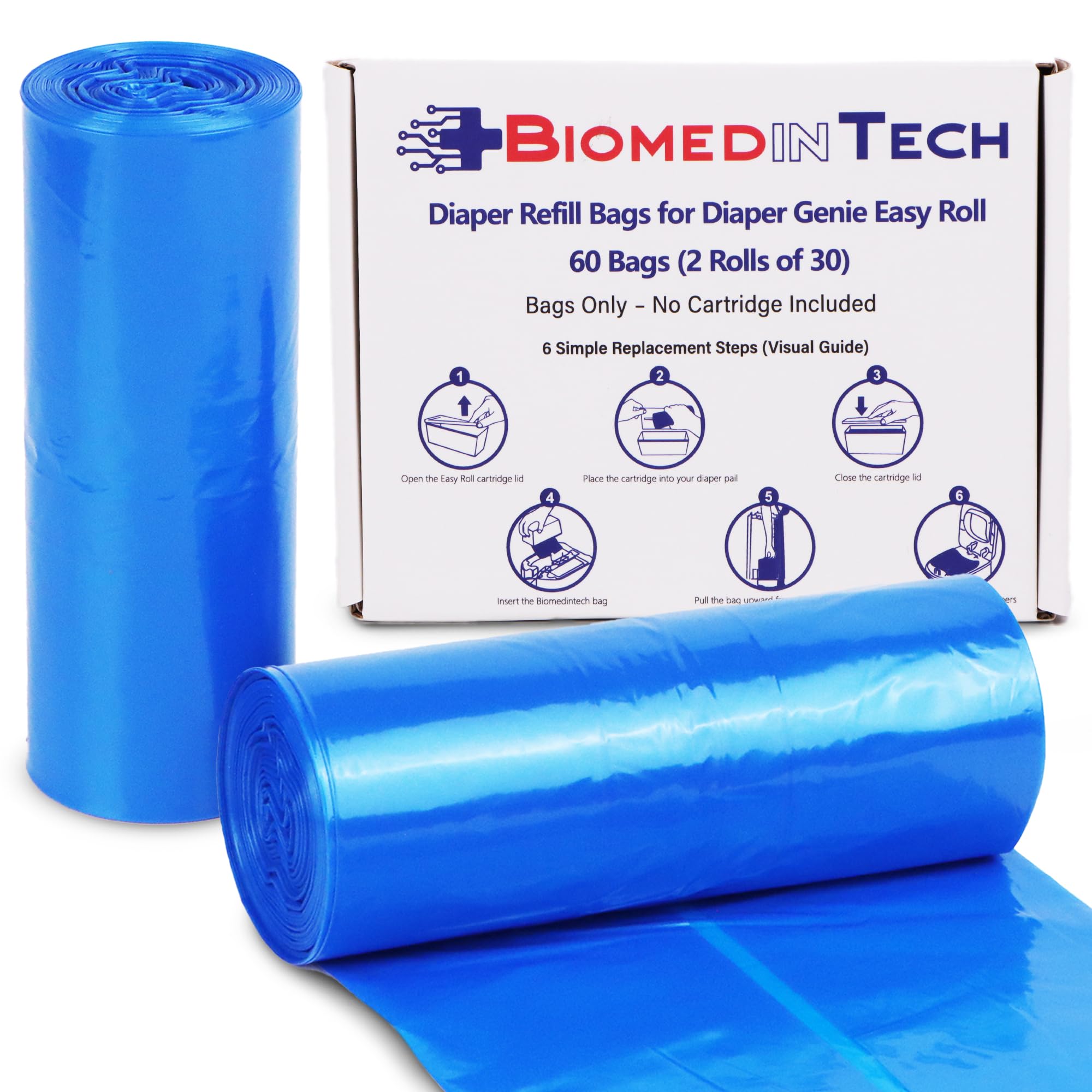 Amazon.com: Biomedintech Diaper Refill bags for Diaper Genie Easy