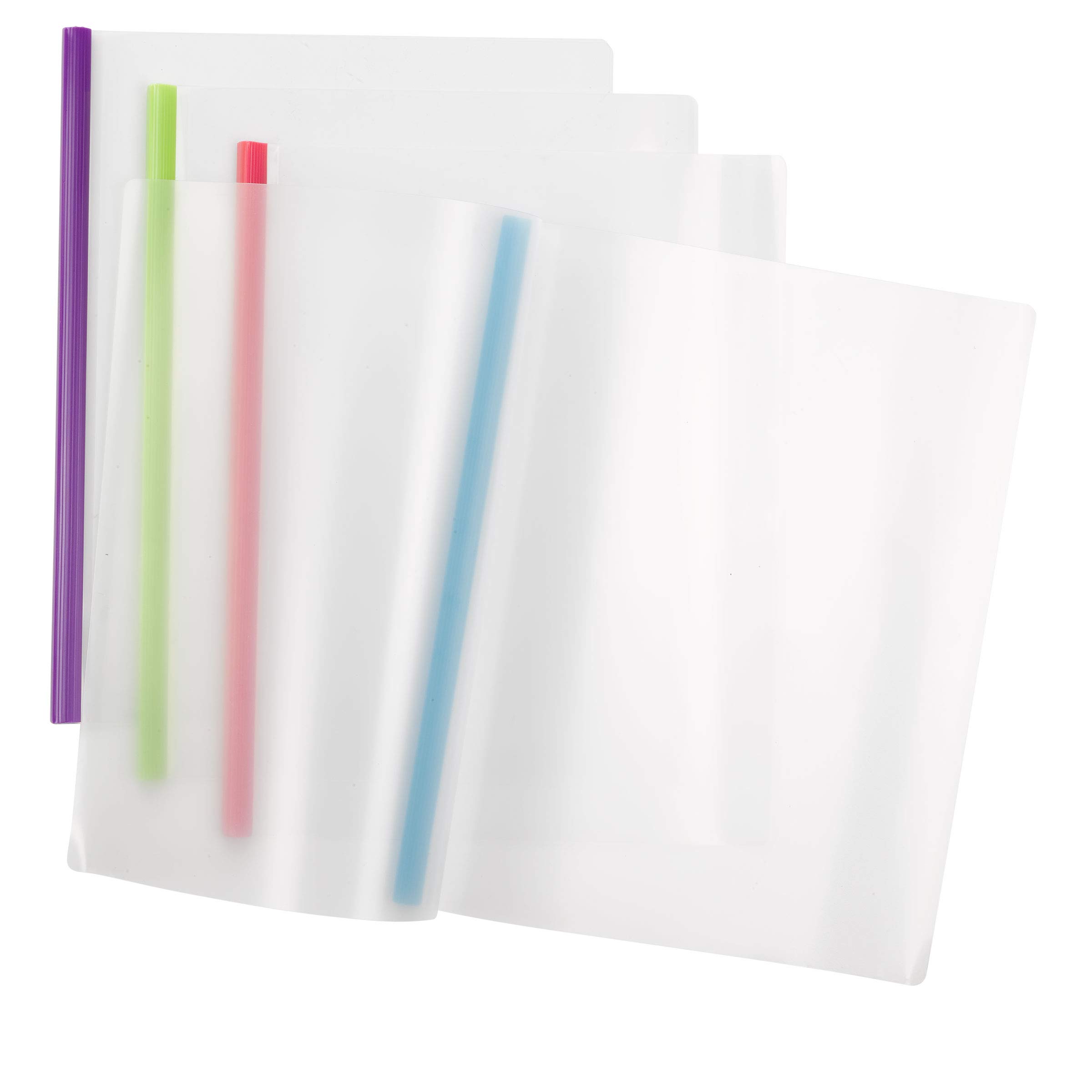Smead Poly Report 86048 Cover mit Schiebestange, 25 Blatt, Briefgröße, verschiedene Farben, 12 Stück pro Packung