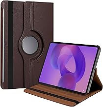 TGK 360 Rotatable Flip Cover for Lenovo Idea Tab 11 inch Case 2025 TB-336ZU TB-336FU (Brown)