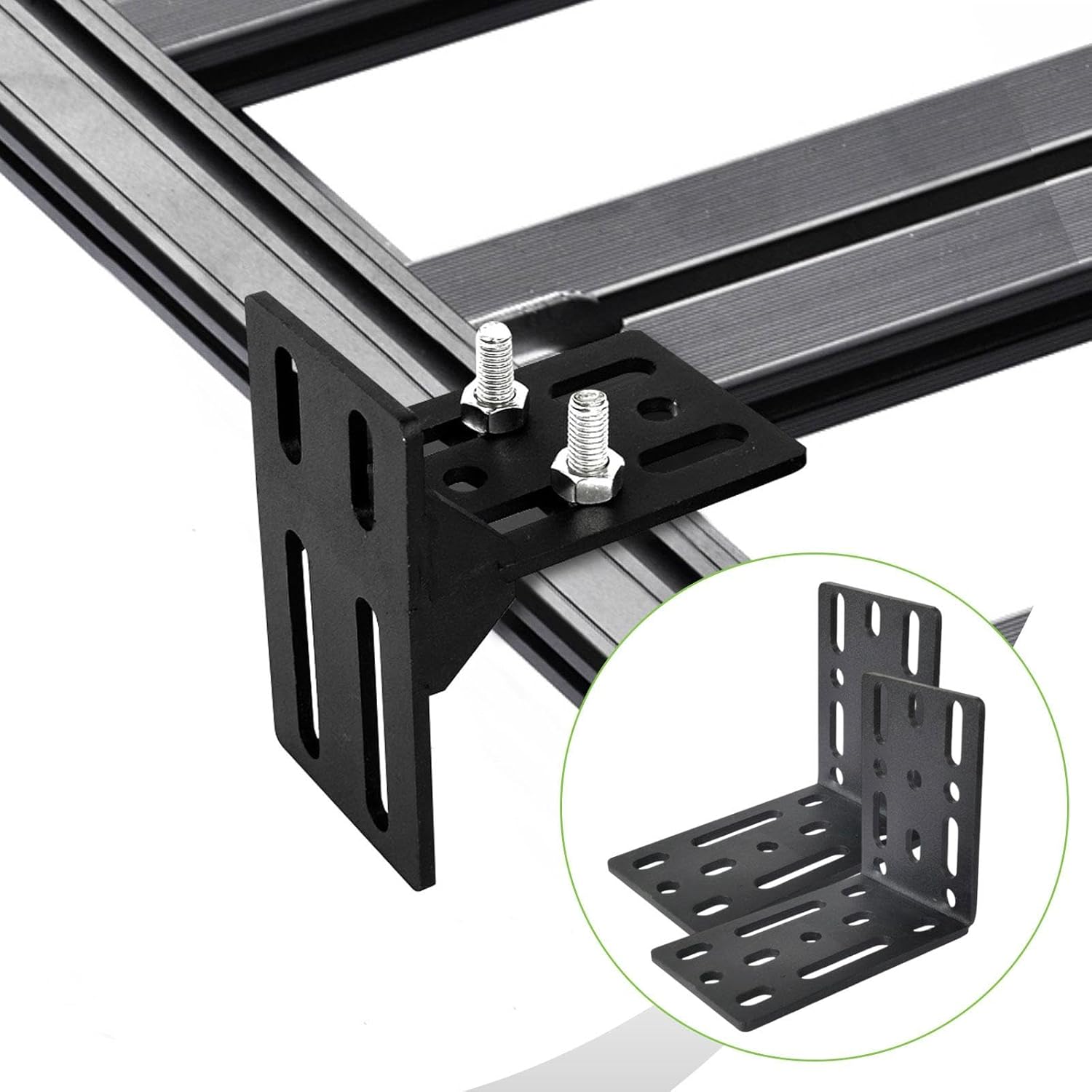 2Pcs Awning Mount L Brackets Hardware Replaces Universal Pre Drilled Brackets Awning Holder for Suvs Car Automotive, No Screws