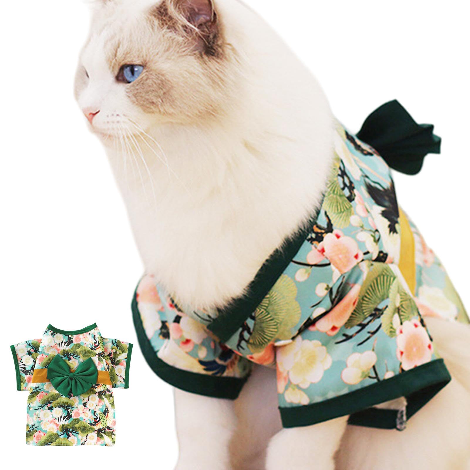 Vêtements pour chat et chien anti-stress kimono ajustement doux