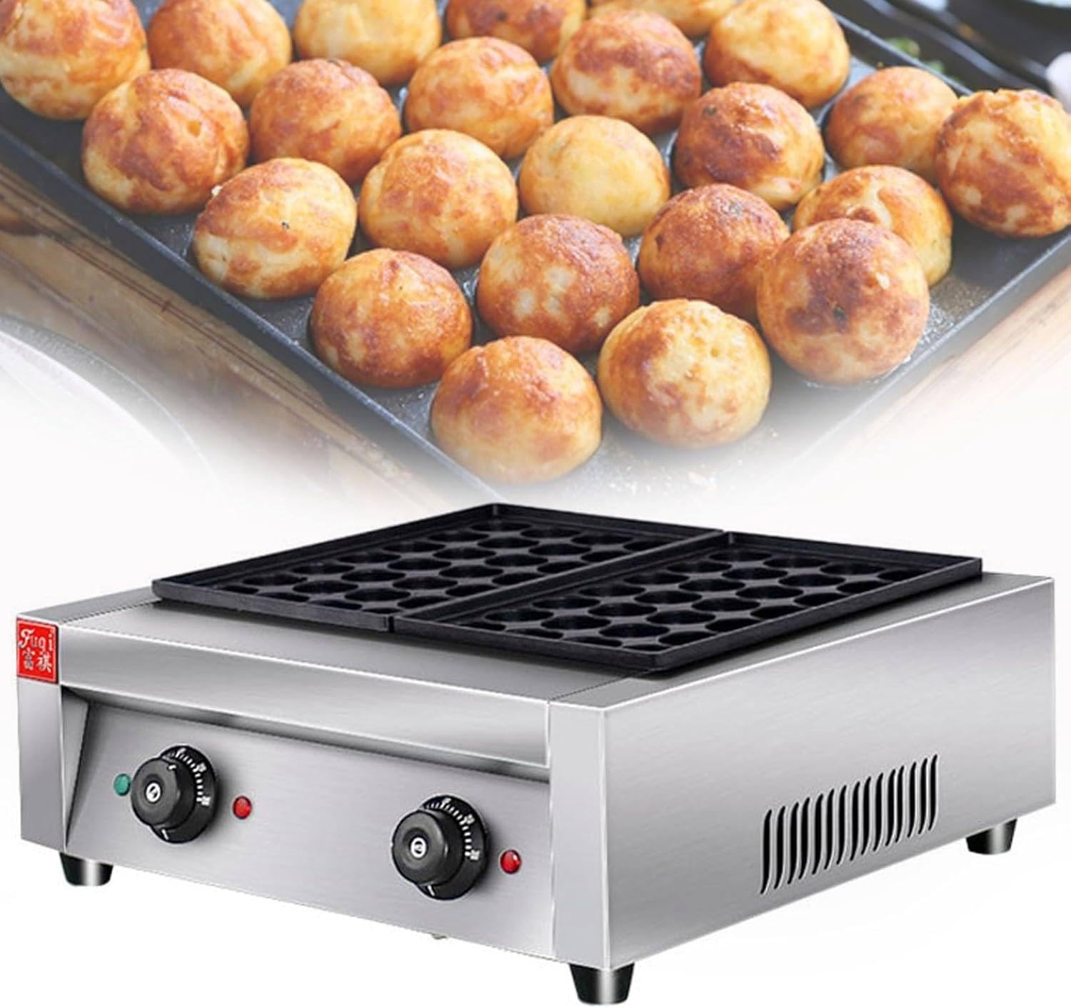 YXZQLOZ Takoyaki Mini Pancake Maker, Commercial Takoyaki Maker, Waffle Maker, Efficient, Rust-Resistant for Quick Cooking at Home and in Businesses