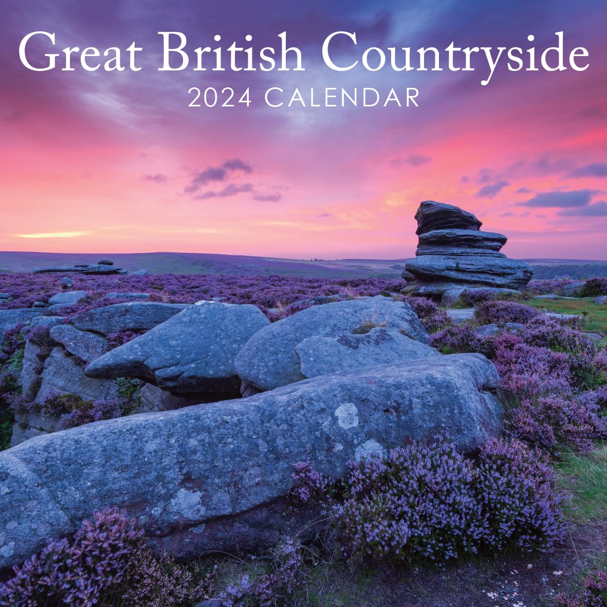 2024 Great British Countryside 12" x 12" Square Hanging Wall Calendar - No Plastic - Planner, Britain, Nature, Country, Rural, Photography, Beautiful, Organiser, Home, Family, Schedule, Agenda, Gift