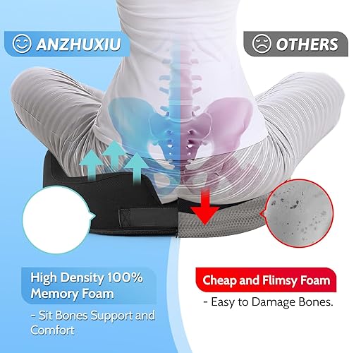 Miniatura 10 de Almohadas de dona, cojín para aliviar el dolor de coxis, almohada para hemorroides con diseño de curva de cadera de dos jorobas, almohada de dona