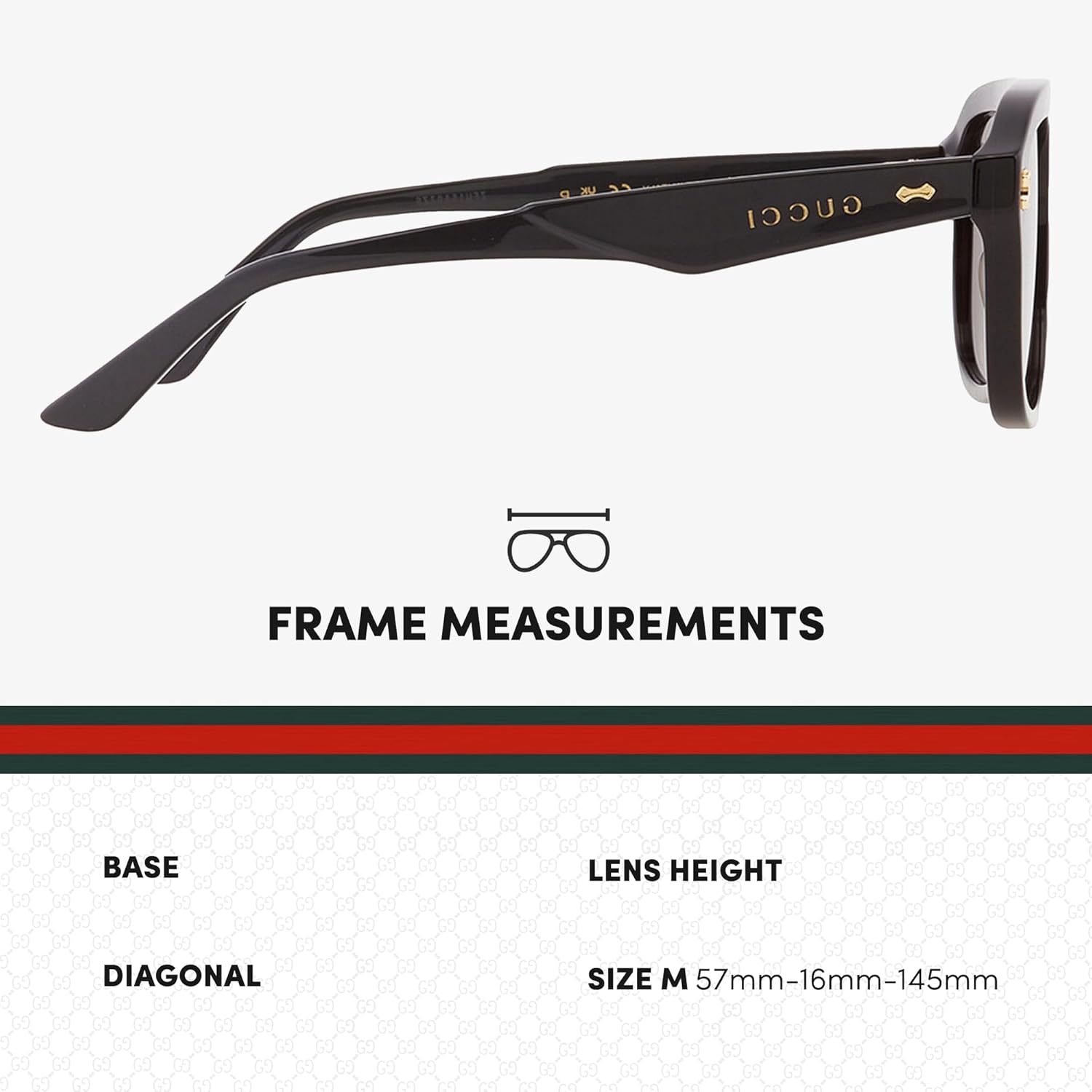 Gucci GG1263S Lettering Logo Pilot -Shaped Non-Polarized Sunglasses for Men – Includes Luxury Eyewear Kit – Black Frame with Brown Lens - Image 5