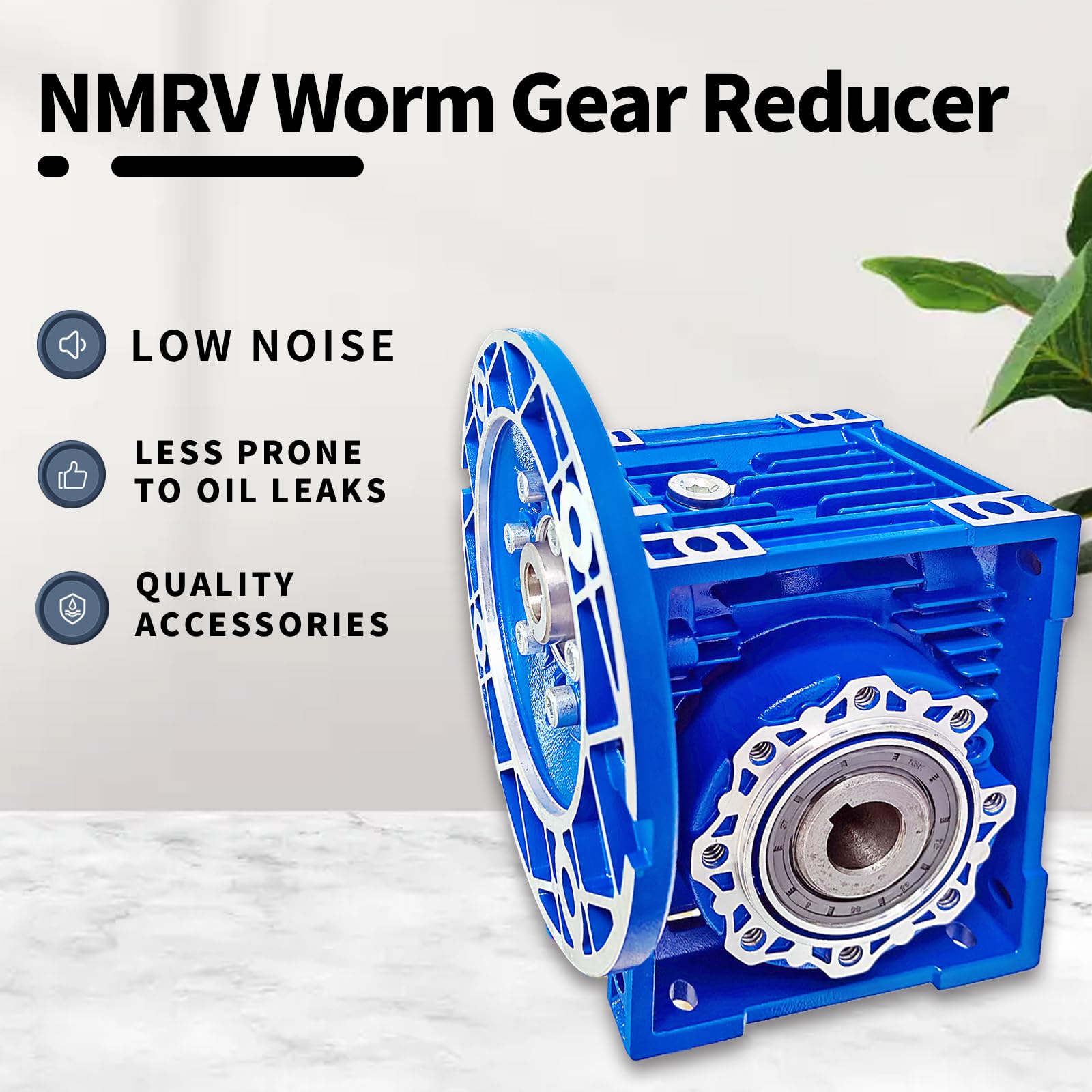 KAUNBAST NMRV063 Worm Gear Reducer Speed Ratio 7.5:1 80B5 Flange
