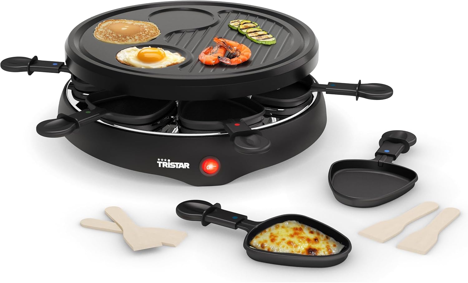 Tristar Tristar Raclette für 6 Personen mit Crêpe-und Grill-Bereich