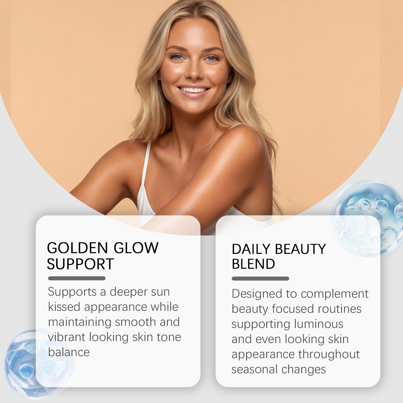 Natural Tanning Drops, un siero autoabbronzante per viso e corpo che dona una radiosa tonalità bronzea; adatto a tutti i tipi di pelle.