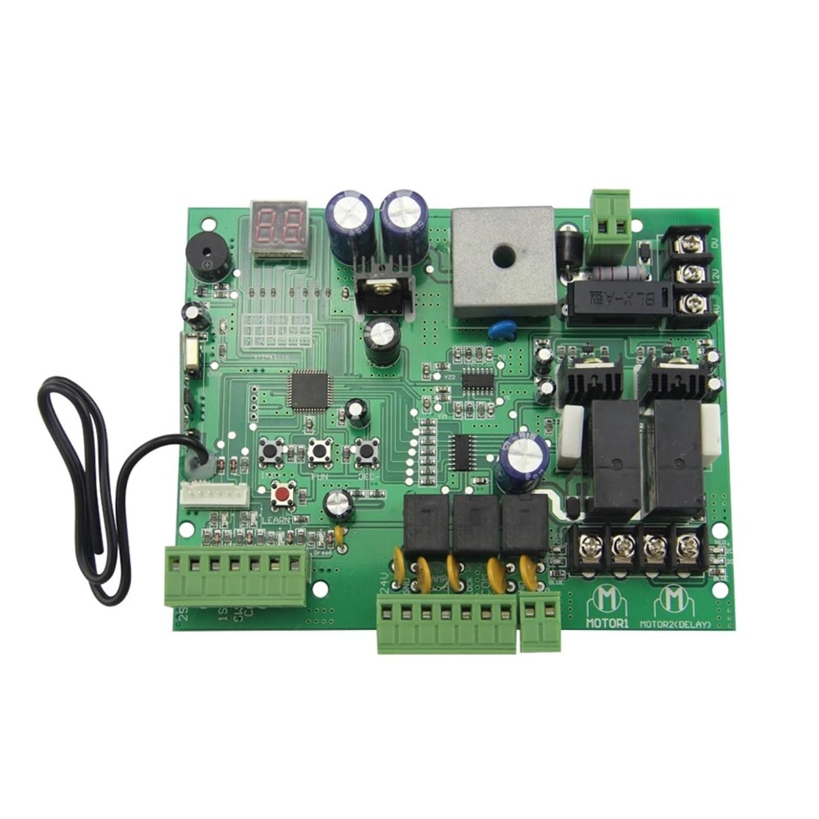 Motorisation Portail Coulissant, Le tableau de commande de la porte pivotante connecte la batterie de secours ou le système solaire avec le montant de la télécommande en option(2 remote 24V)