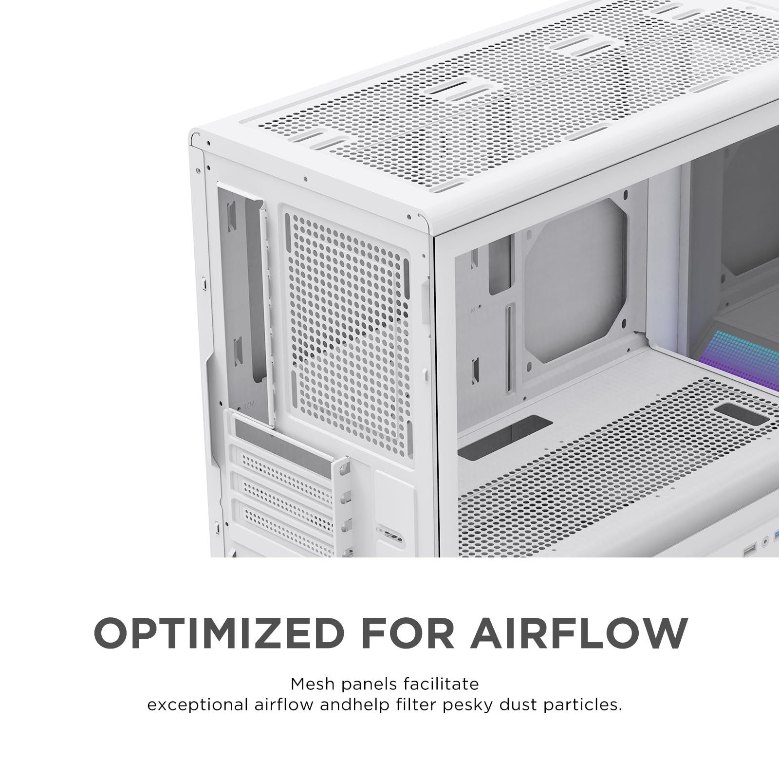 TZMRIT MS-01 Micro ATX Computer Gaming PC Case (bianco)