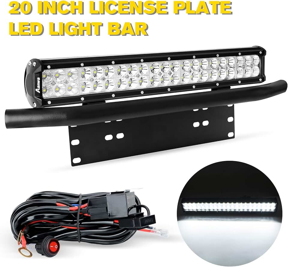license plate light bar mount