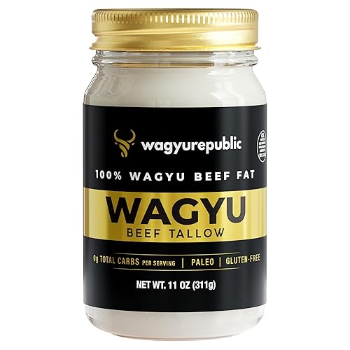 Wagyu Republic Beef Tallow ⎸11oz Glass Jar, Grass Fed Wagyu