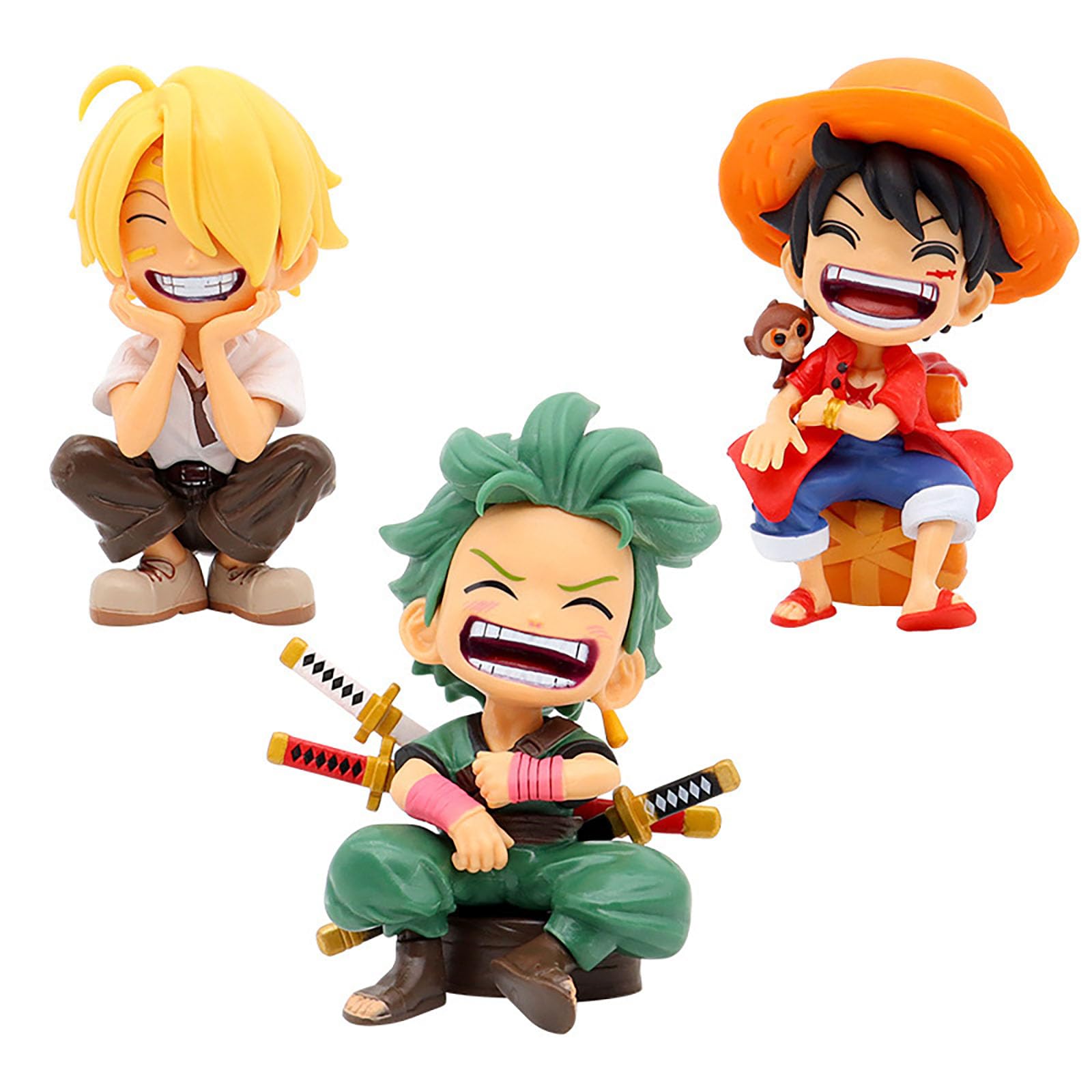 YXCC-SEN Luffy Figure Roronoa Zoro Figure Sanji Figure Anime Figure