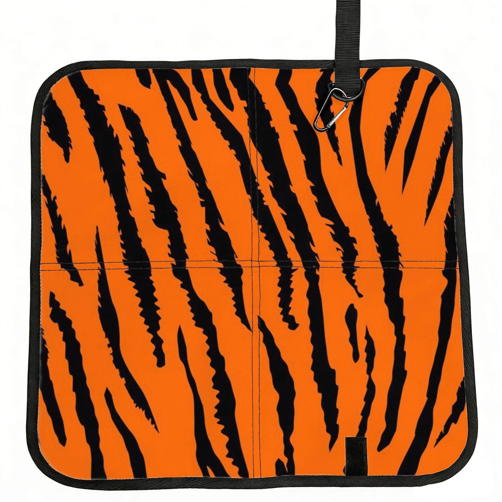 ERCgad Orange Tiger Leopard Print Foldable Seat Cushion Portable Chair Pad Lightweight Travel Outdoor Office Home