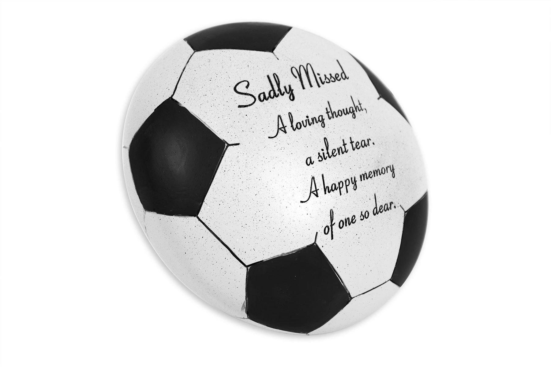 DAVID FISCHOFF Sadly Missed Graveside Memorial Football Grave Decoration Garden Ornament Gravestone Memorial Memories Family Football Memorial