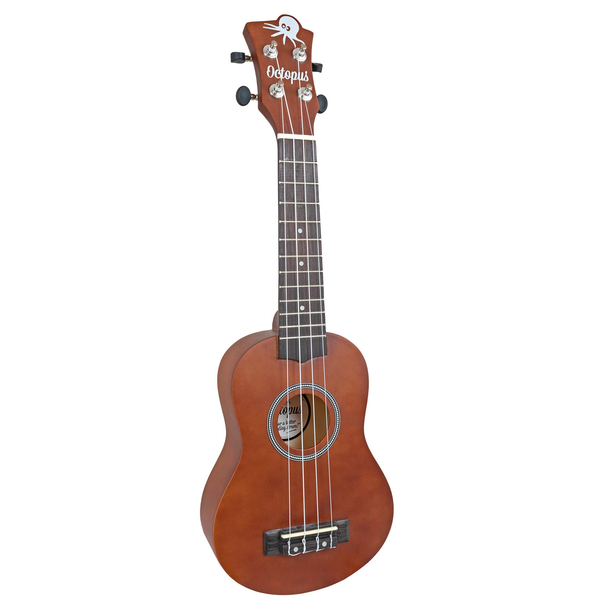 Octopus Ukulele UK200D-BR Ukelele soprano, marrón natural