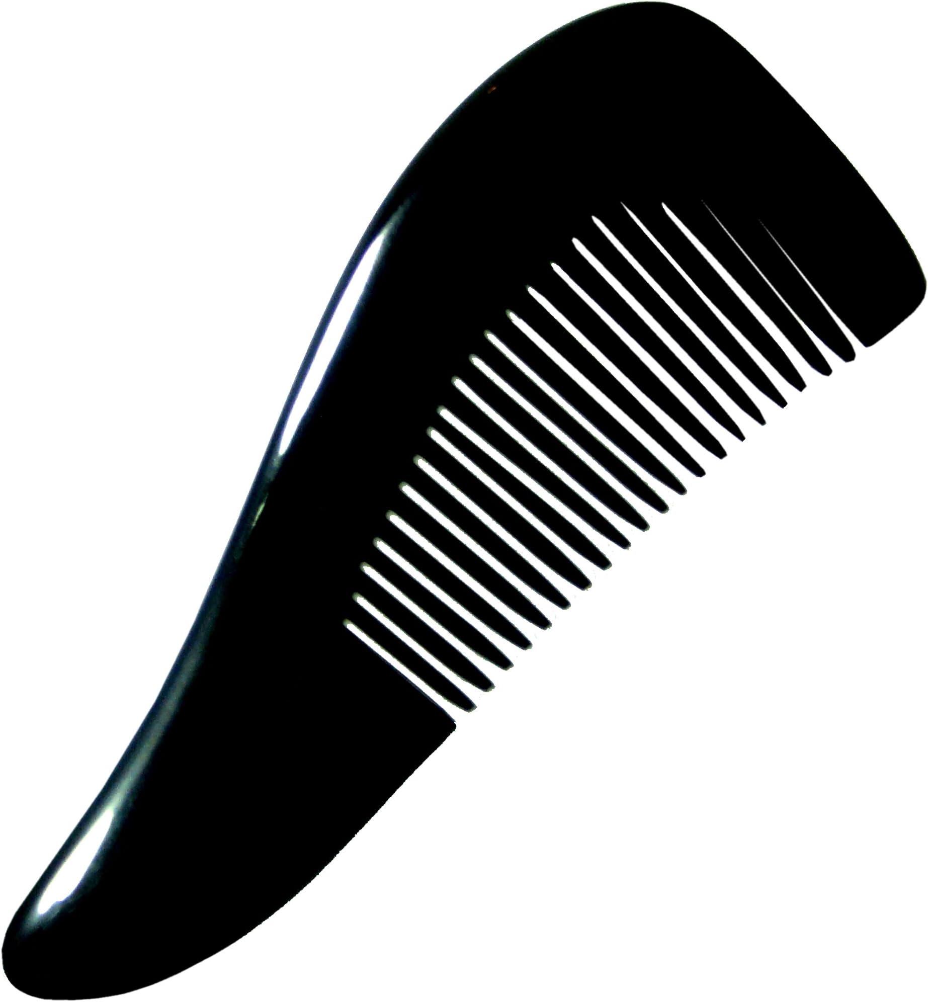 Horn Massage Comb, Anti Static, Deep Tooth, Black, Unisex Adult, Adults