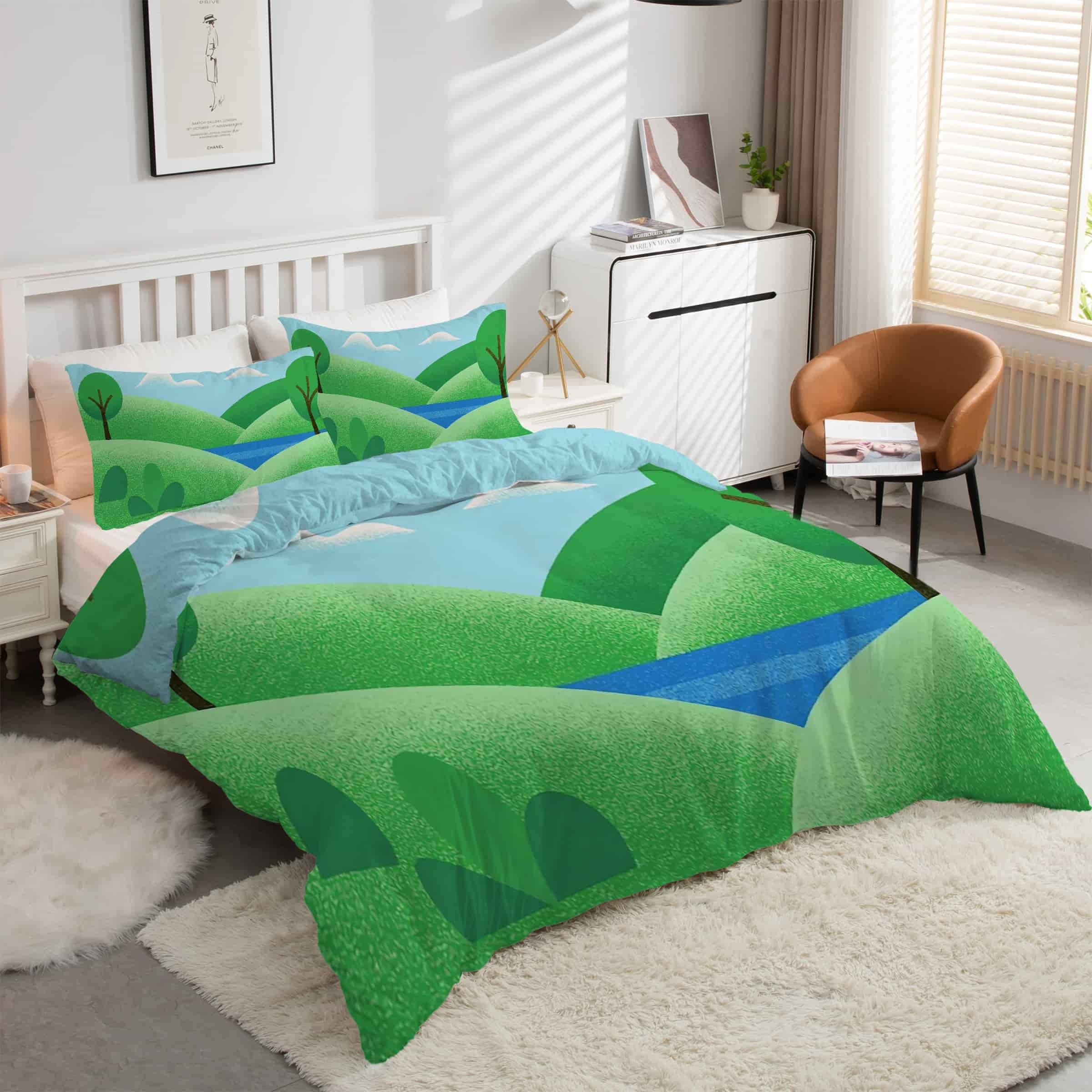 Housse de couette 240x260 en microfibre douce avec fermeture éclair pratique