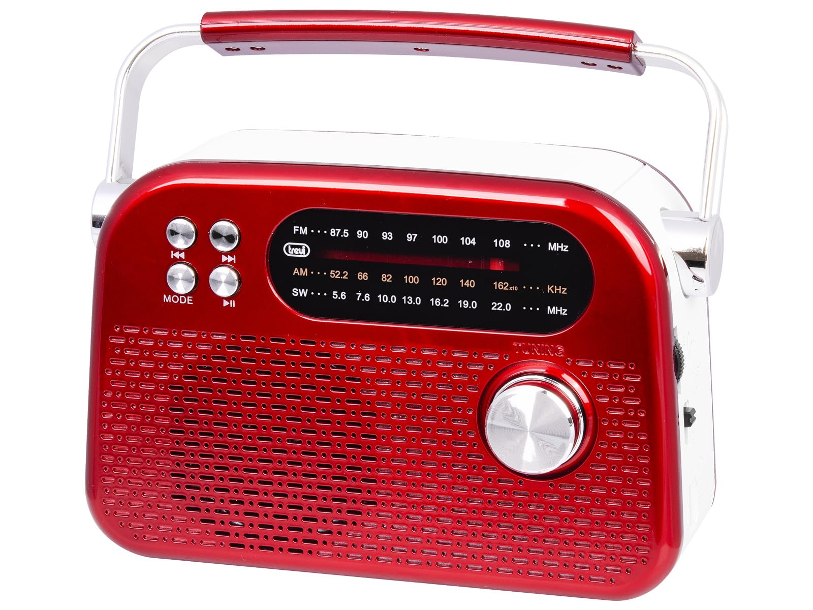 Trevi RDA 70 BR Radio Portatile Wireless Multibanda FM AM SW USB MP3 Batteria Ricaricabile al Litio Compatta