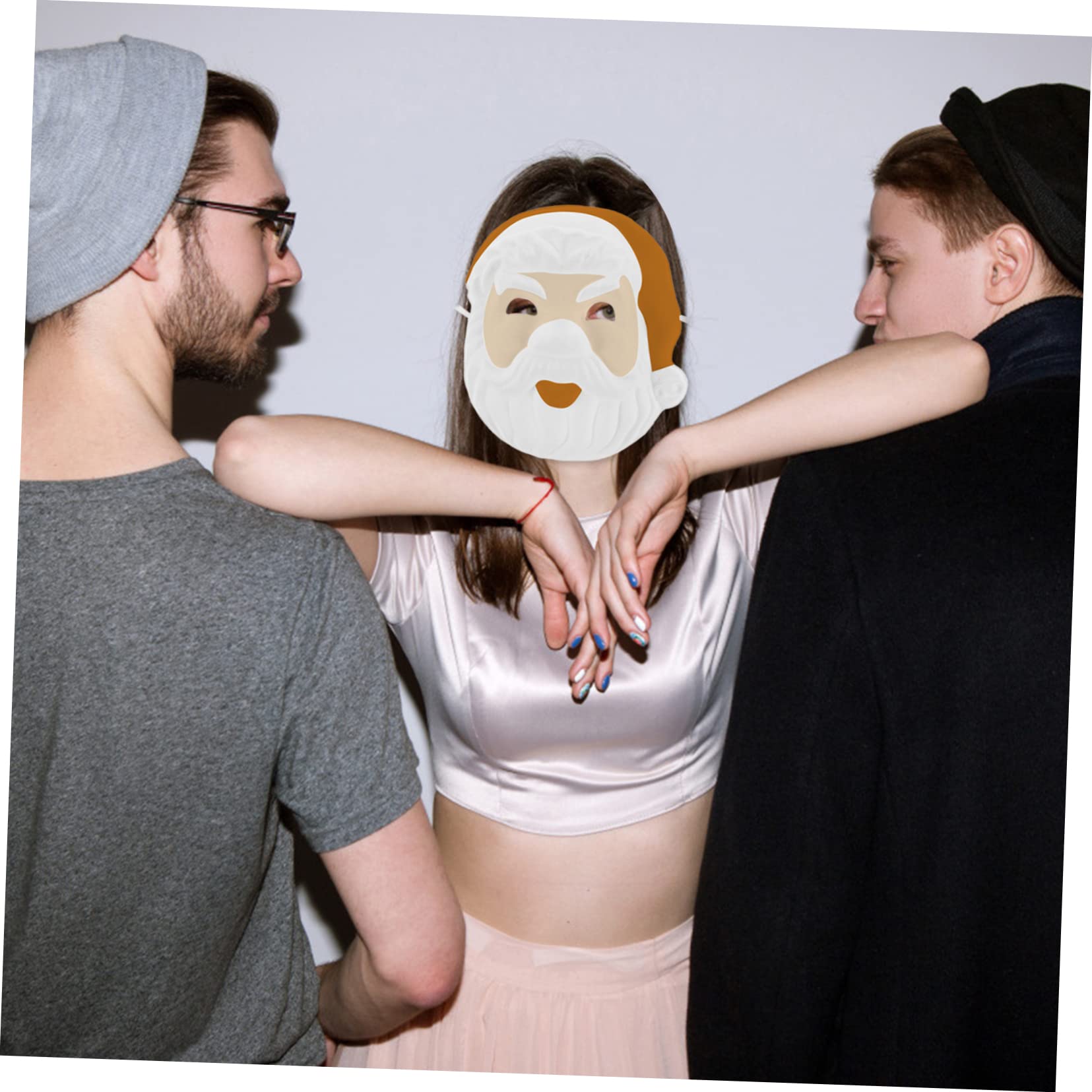 VICASKY 30pezzi Maschere Per Decorazioni Natalizie Maschere Mano Vuote e Personalizzabili Per e Attività Creative