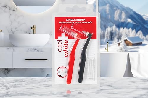 Miniatura 6 de edel+white Paquete de 2 cepillos de dientes End Tuft – Cepillo de cabeza pequeña para aparatos ortopédicos, implantes y encías – Cepillo especial