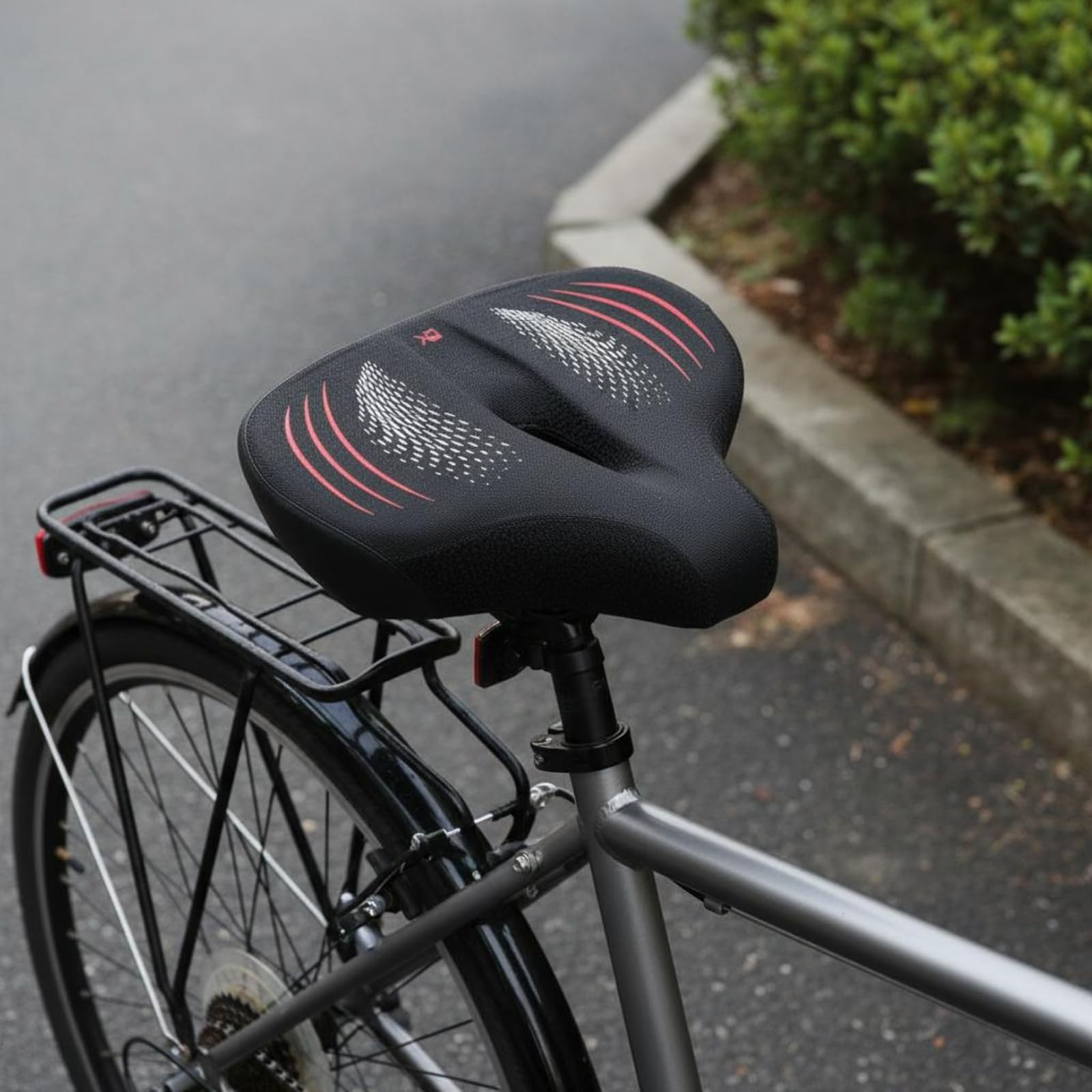 Coussin de Selle de Vélo Selle de Vélo Coussin de Siège Siège de Bicyclette avec Rembourrage PU et Structure Large Réduction de Pression et Meilleure