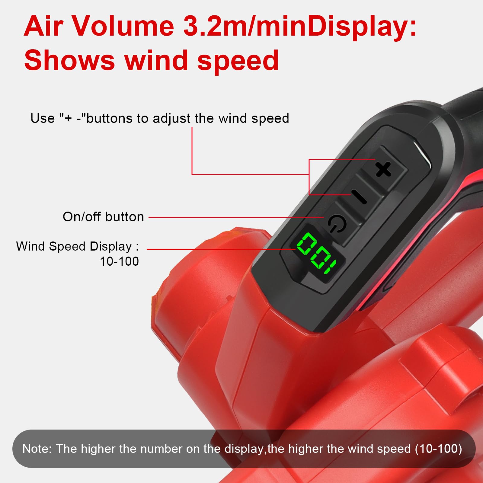Soffiatore a batteria compatibile con batterie Milwaukee18 V, Ventilatore elettrico compatto, adatto per la cura del giardino, la rimozione della polvere di casa, la rimozione della neve su strade
