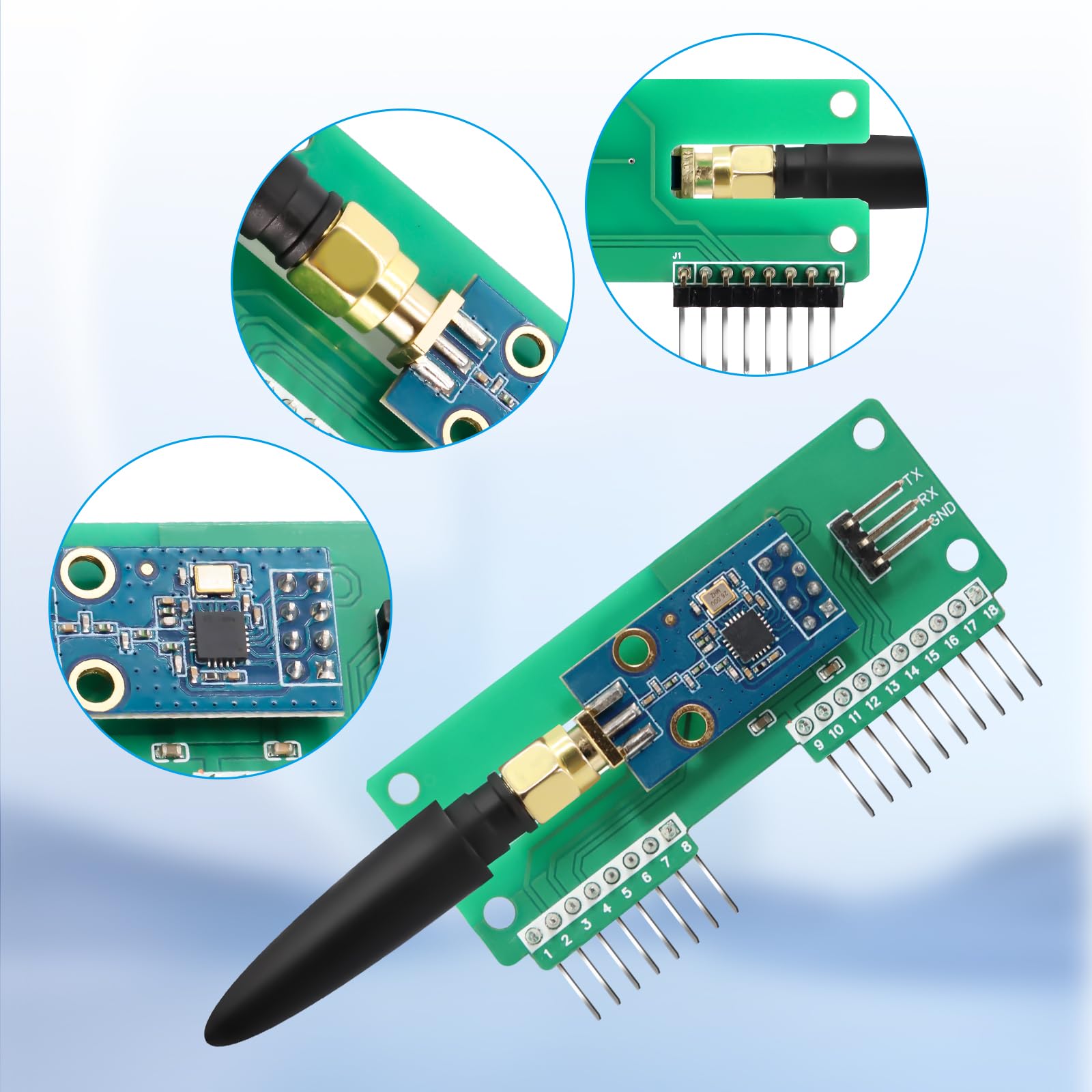 Module CC1101 pour Flipper Zero, Carte de développement SubGhz et émetteur-récepteur CC1101 avec connecteur d'antenne SMA