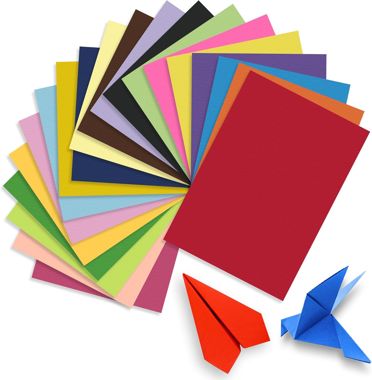 ANVIRO Origami Paper, Pack of 200 A4 Coloured Paper Double Sided Sheets