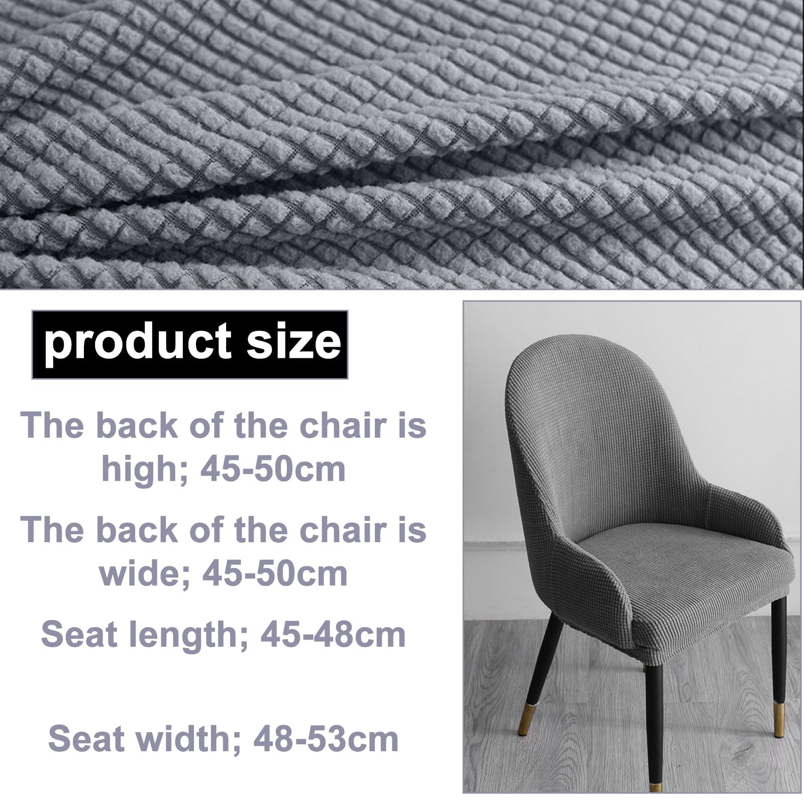 Set 2 Fodere Per Braccioli Sedia - Poliestere Elasticizzato, Lavabile, Dorato, Per Ufficio E Casa - Foto 8