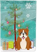 Vista 1398 de Caroline's Treasures BB4243GF Bandera de jardín con texto en inglés «Merry Christmas» con texto en inglés «Merry Christmas», bandera decorativa