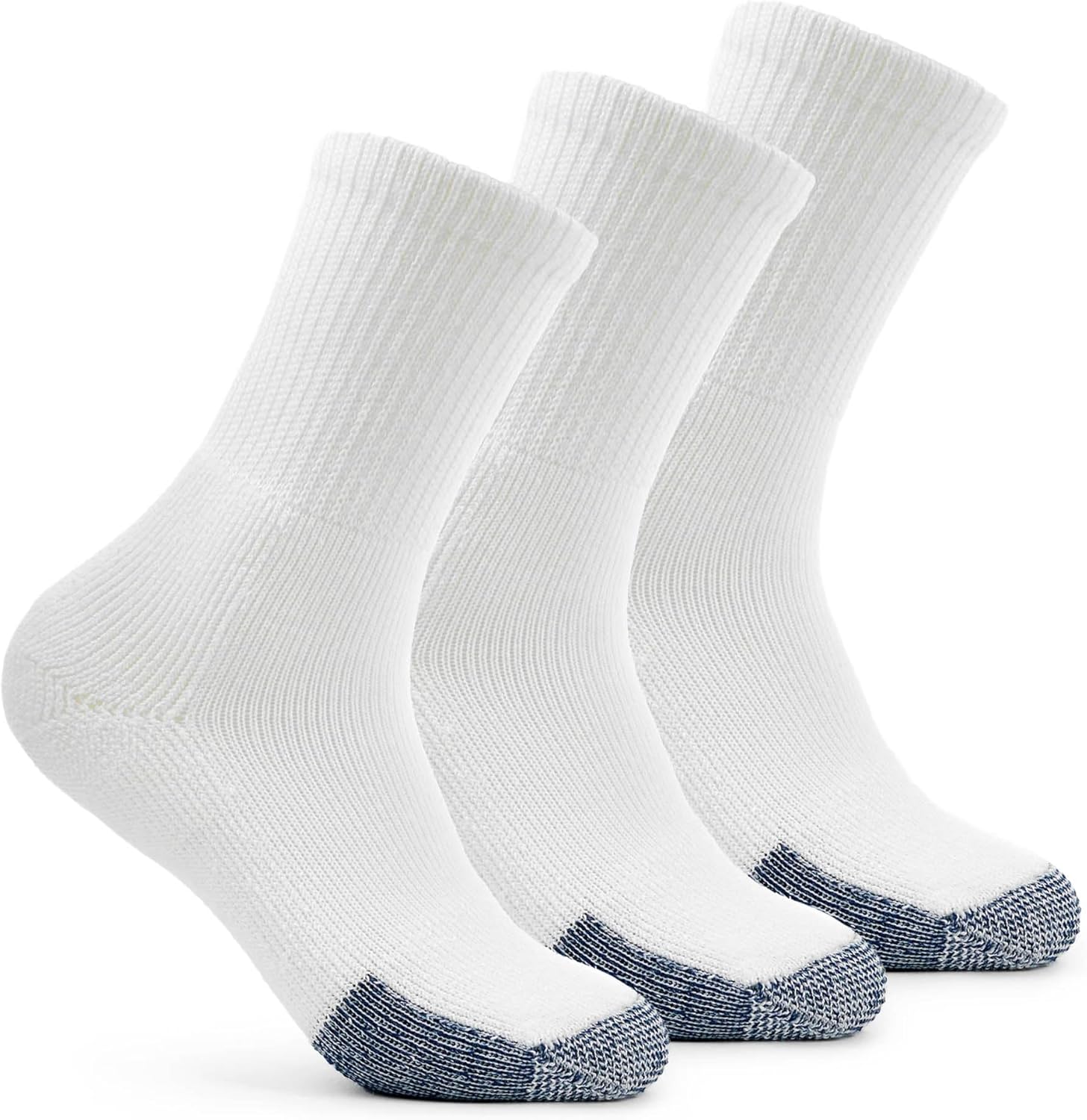 Maximum Cushion Crew Basketball Socks (3 Pairs) | BX White / L