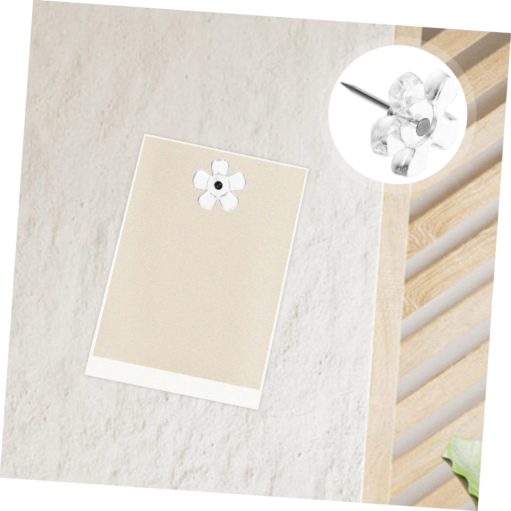 Angoily 5 Ensembles Punaises Transparentes en Forme De Fleur pour Bureau Punaises pour Tableau Punaises Transparentes pour Salle De Classe Punaises Murales Suspendues 100 pièces * 5