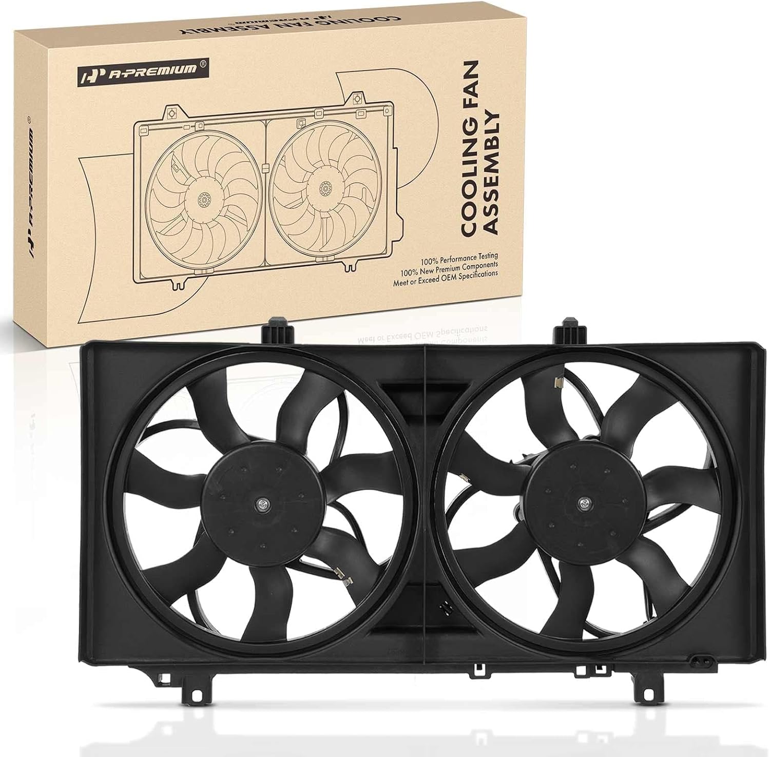 A-Premium Engine Radiator Cooling Fan Assembly Compatible with Select Chevrolet Models - Camaro 2010-2011 - Replace# 92218319, 92218321