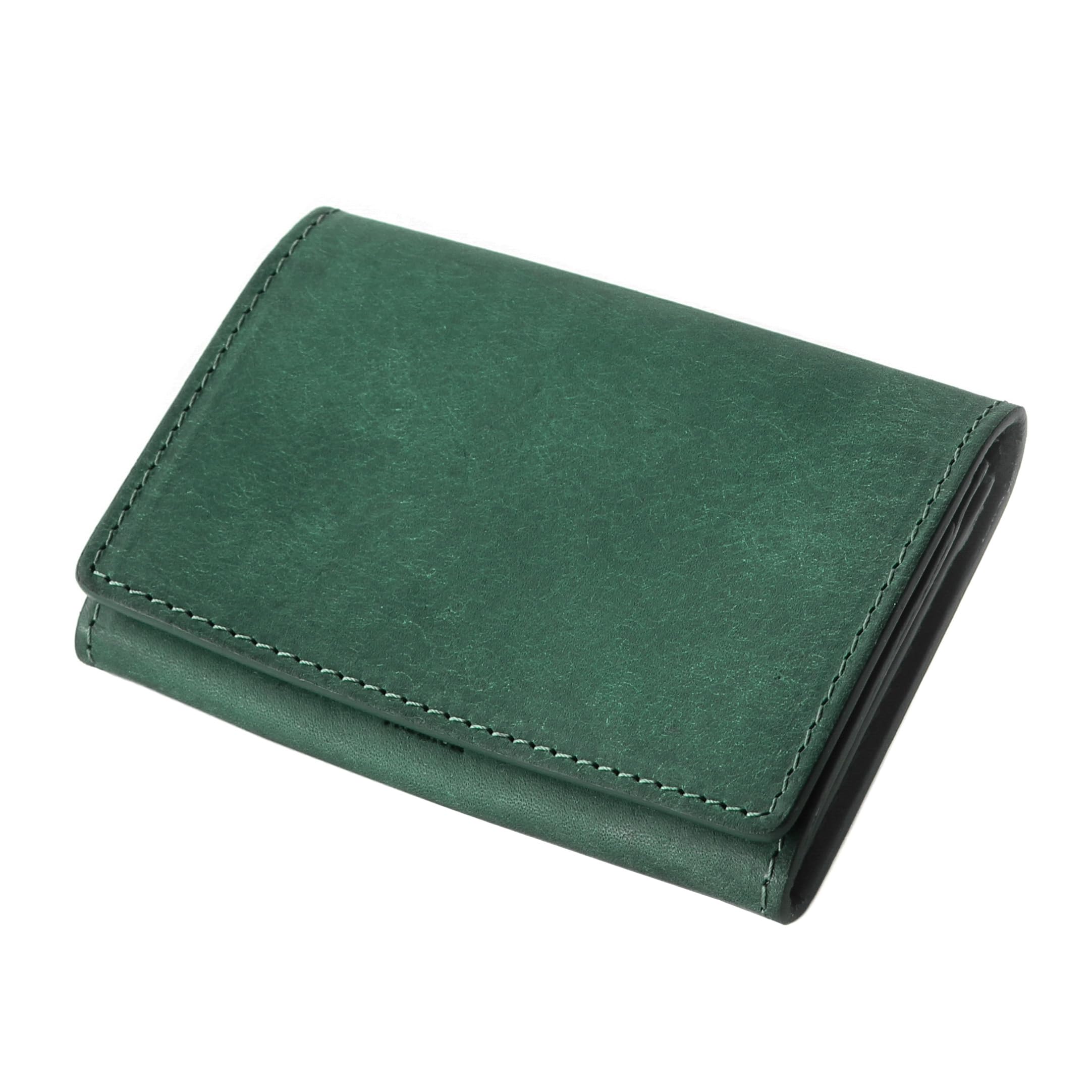 [Boosters] Boosters Pueblo Bamboo Grass Gusset Business Card Holder, Business Card Holder, Leather, Men's, Genuine Leather, Thin, ocean : Clothing, Shoes & Jewelry
