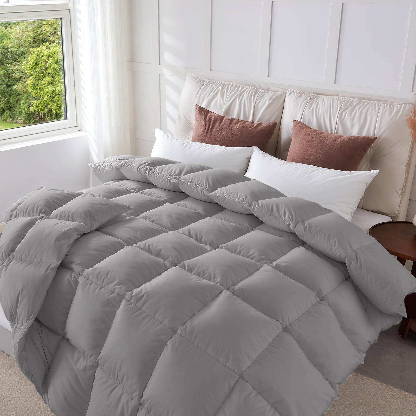 Amazon.com: CYMULA Full Size Feather Down Comforter - All Season 