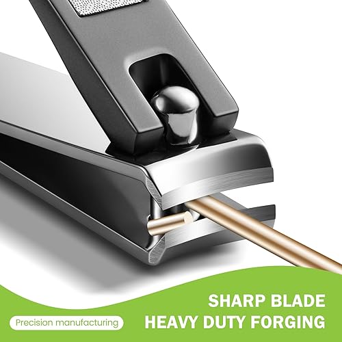 Miniatura 2 de BEZOX Elegante juego de cortaúñas para uñas, cortaúñas de precisión para adultos para uñas gruesas, diseño ergonómico, cortador de uñas para hombres