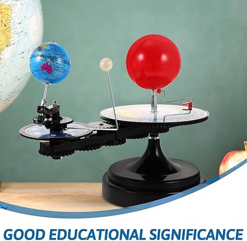 Miniatura 5 de Alipis Kit de modelo de sistema solar, globo, tierra, sol, luna, sistema solar orbital giratorio orbital alrededor del tallo solar, juguete orbital